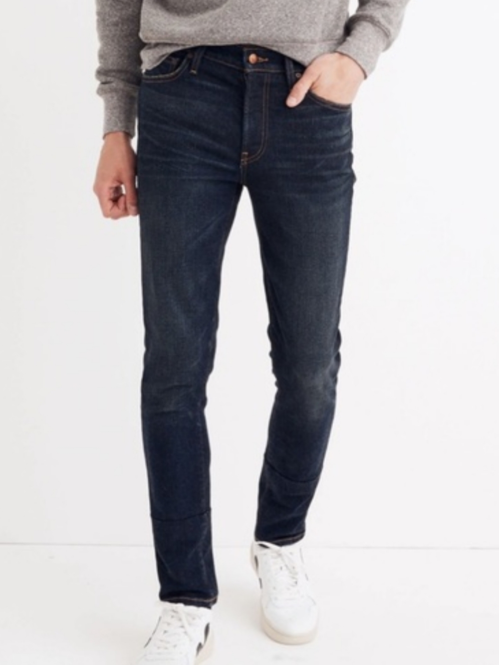 Madewell Men's Skinny Jeans in Heney Dark Wash Denim Size W31 L30 Cotton Blend